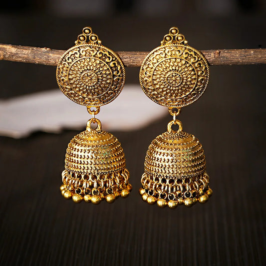 Zenat Trendy Indian Jhumka Charm Stud Earrings