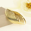 Glossy 18K Gold Plated Stainless Steel Bangle for Women