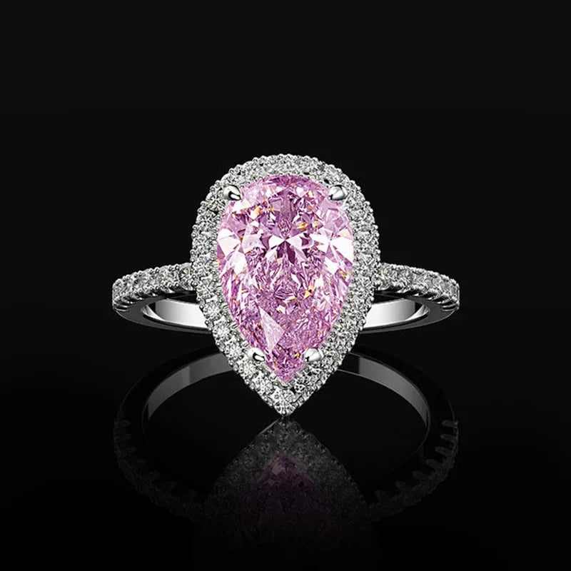 Zenat Pink Cubic Zirconia Ring for Women