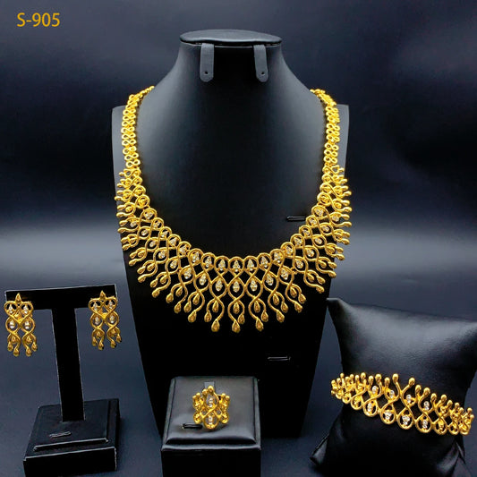 Zenat Bridal Dubai 24K Gold Plated Jewelry Set