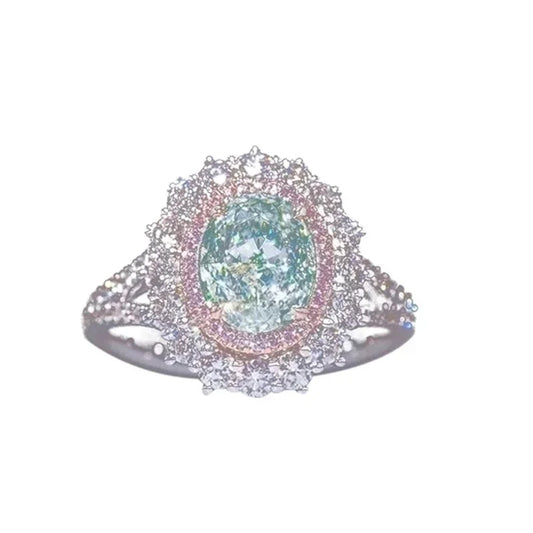 Zenat Inlaid Pink Zircon Multicolour Stone Ring