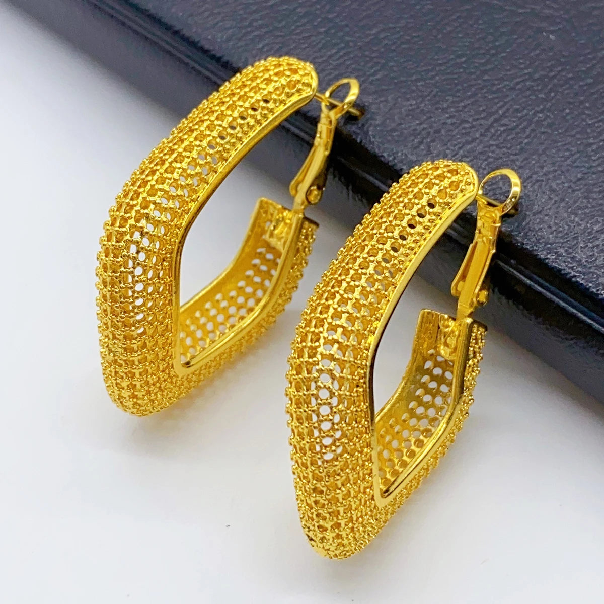 Zenat Dubai Gold Plated Hollow Earrings – Fine Jewelry