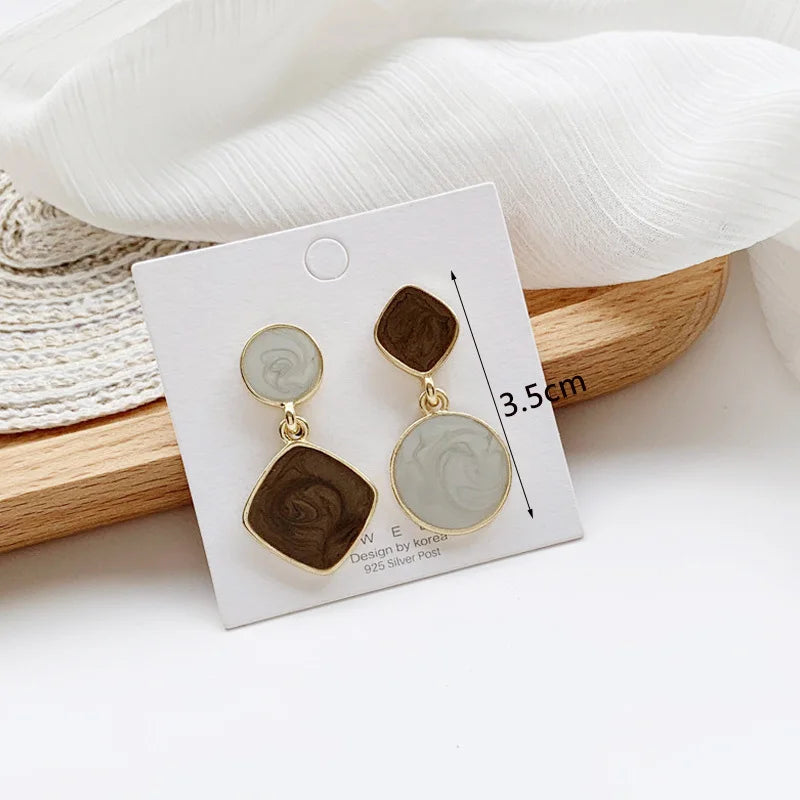 Zenat Brown Beer Bottle Pendant Drop Earrings for Women