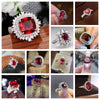 Zenat American Red Cubic Zirconia Ring