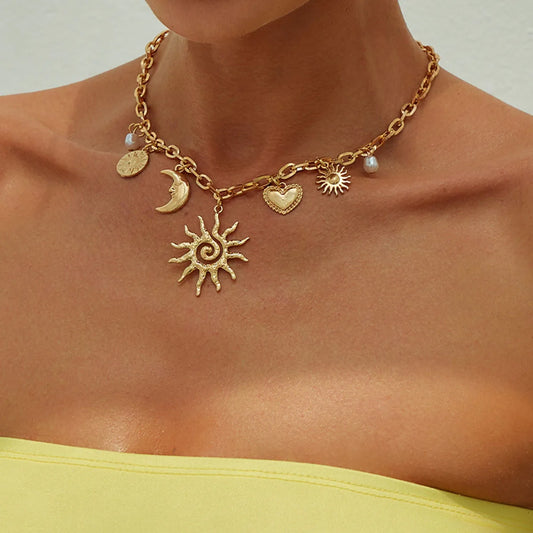 Zenat Ingemark 2025 Heart Sun Moon Pendant