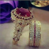 Zenat Luxury Princess Cubic Zircon Ring Set
