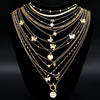 Zenat Stackable Butterfly Heart Star Pearl Moon Pendant