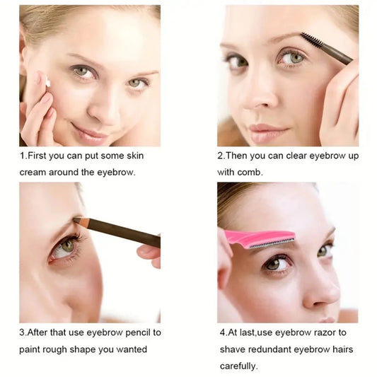 Zenat Brow & Face Razor Set for Men & Women