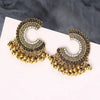 Zenat Colorful CZ Tassel Semicircle Jhumka