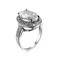 AliExpress Hot Explosions Gorgeous Women's Garnet Red Ring Oversized Zircon Fashion Party Banquet First Accessories