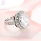 AliExpress Hot Explosions Gorgeous Women's Garnet Red Ring Oversized Zircon Fashion Party Banquet First Accessories