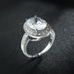 AliExpress Hot Explosions Gorgeous Women's Garnet Red Ring Oversized Zircon Fashion Party Banquet First Accessories