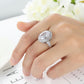 AliExpress Hot Explosions Gorgeous Women's Garnet Red Ring Oversized Zircon Fashion Party Banquet First Accessories