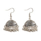 Zenat Silver Color Jhumka Earrings