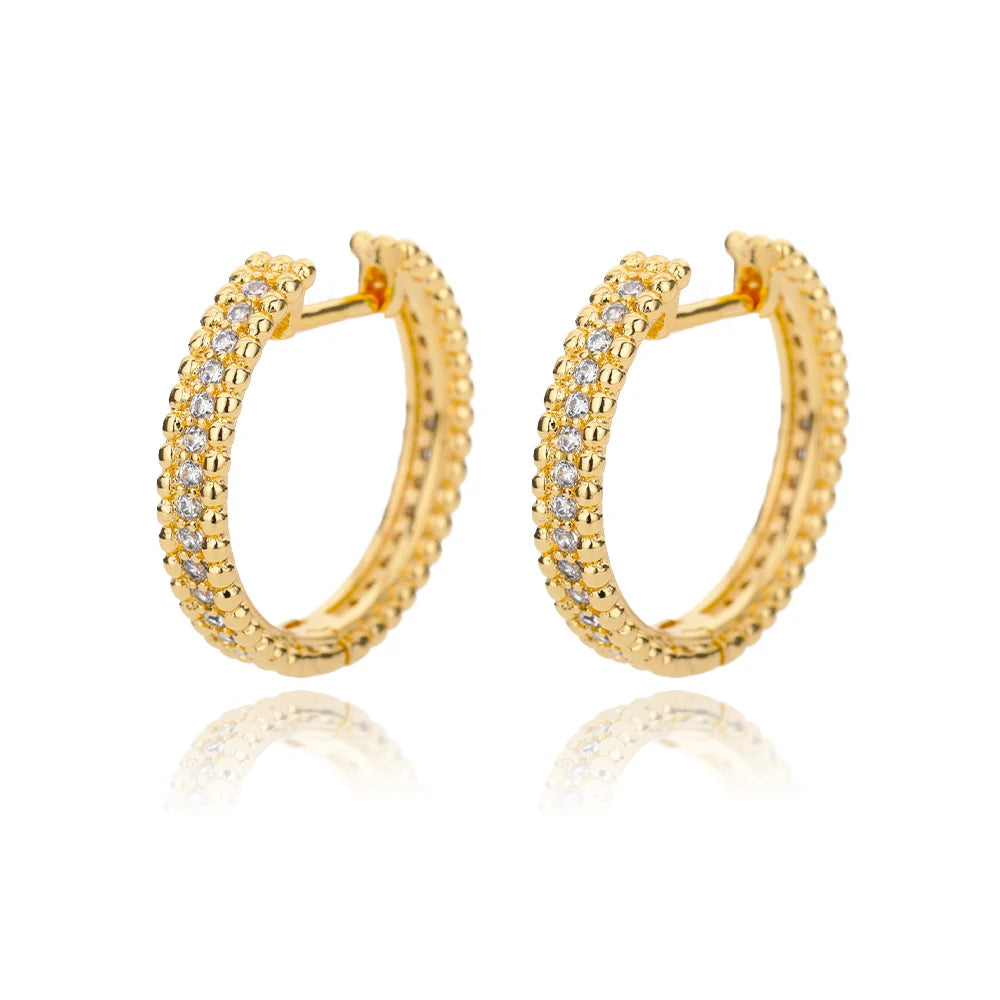 Zenat Round Hoop Stainless Steel Earrings for Women