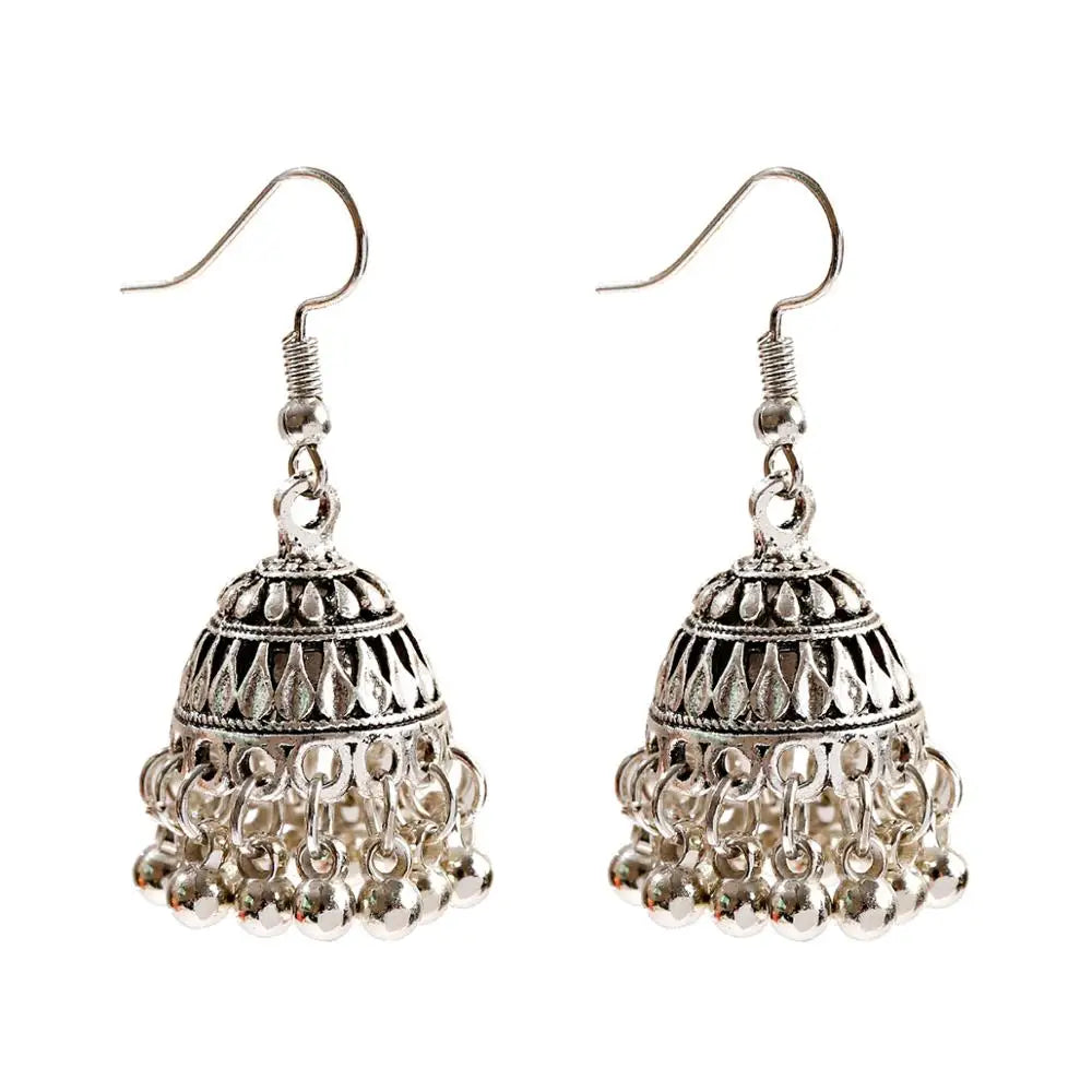 Zenat Trendy Indian Jhumka Charm Stud Earrings