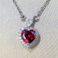 Zenat Vintage Heart Cubic Zirconia Love Necklace