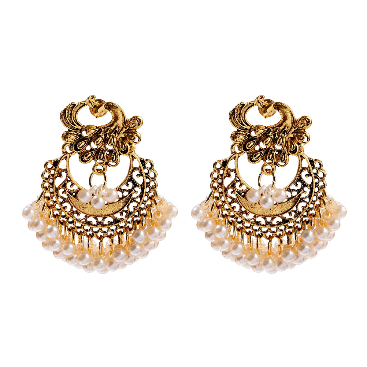 Zenat Trendy Indian Jhumka Charm Stud Earrings