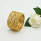 24K Gold Color Charm Bangles Adjustable