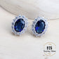 Zenat Blue Zirconia Silver 925 Women Bridal  Necklace Set