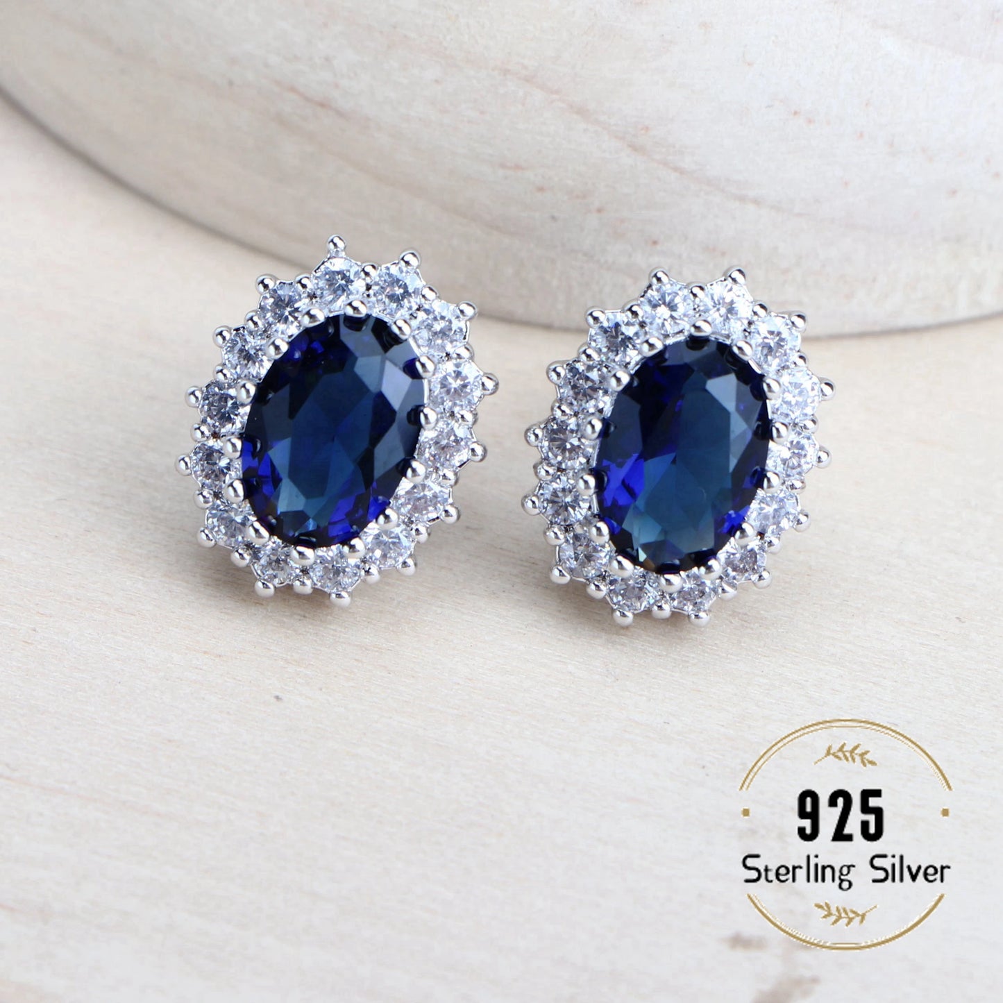 Zenat Blue Zirconia Silver 925 Women Bridal  Necklace Set