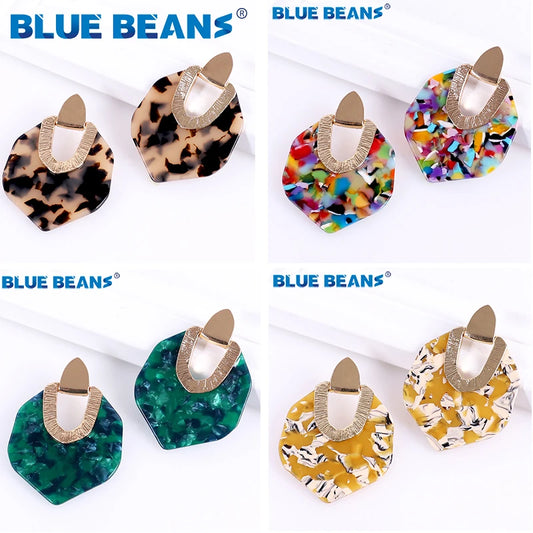 Zenat Bohemian Acrylic Earrings – Colorful Minimalist Statement