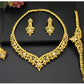 Zenat Dubai Gold Color 24k Luxury Necklace Set