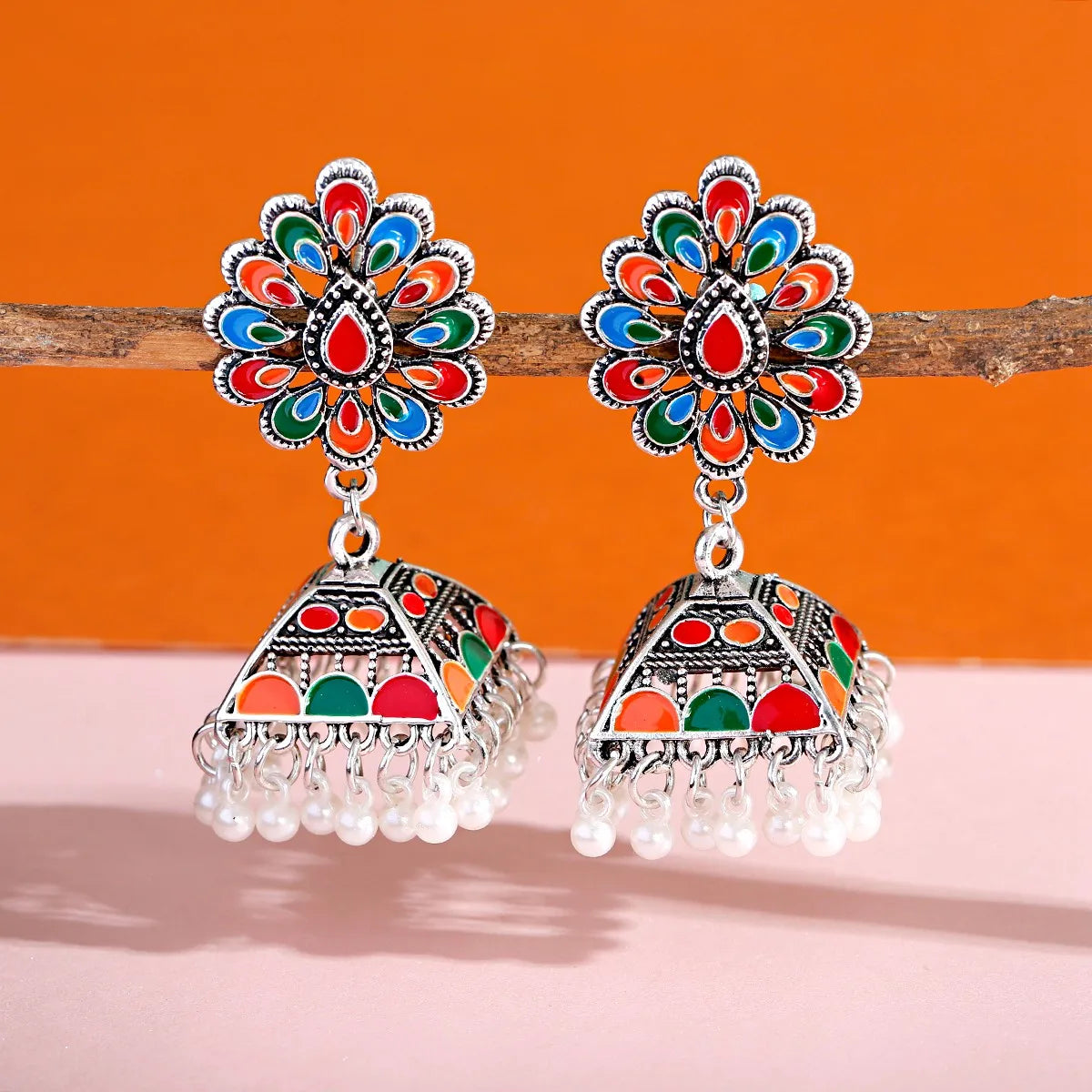 Zenat Trendy Indian Jhumka Charm Stud Earrings