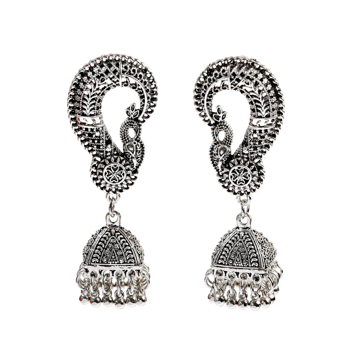 Zenat Trendy Indian Jhumka Charm Stud Earrings
