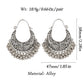 Zenat Retro Boho Silver Tassel Flower Jhumka