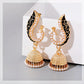 Zenat Ethnic Peacock Pearl Tassel Jhumka Earrings