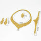 Zenat Dubai Gold Color 24k Luxury Necklace Set