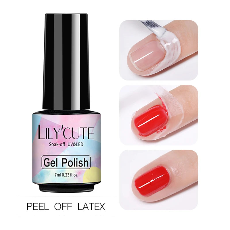 Zenat Bright Red Sparkling Glitter Gel Nail Polish
