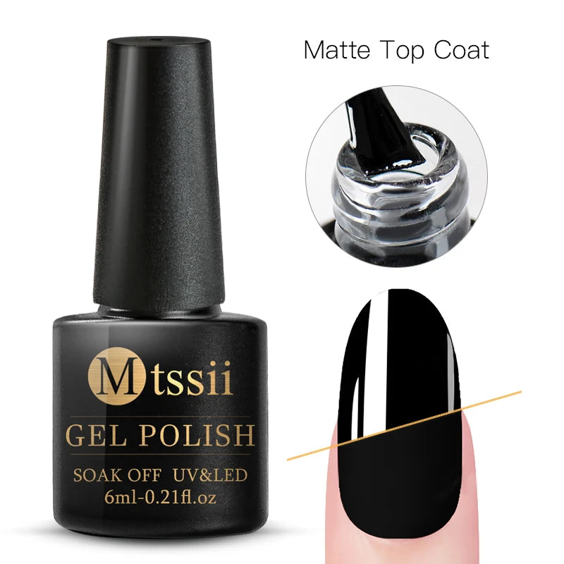 Mtssii 6ML Reflective Gel Nail Polish Shiny 14 Colors Semi-permanent UV Gel varnish Hybrid Nail Polish for Nail Art Manicure