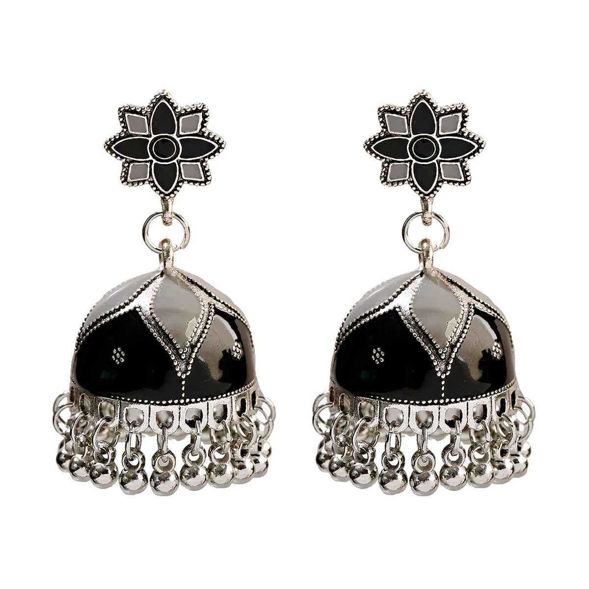Zenat Trendy Indian Jhumka Charm Stud Earrings