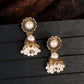 Zenat Silver Color Jhumka Earrings