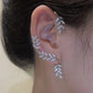 Zenat Silver Leaf Butterfly Clip Earrings – Non-Pierced Sparkle