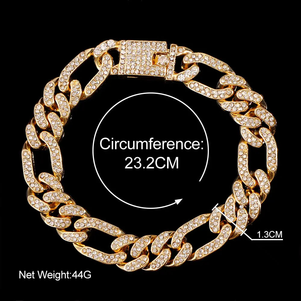 Zenat Iced Out Chunky Cuban Anklet for Women