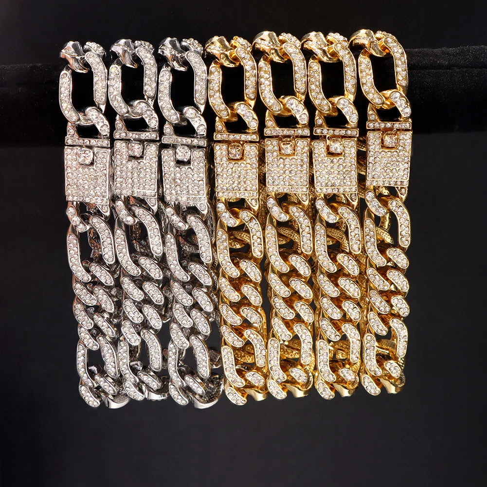 Zenat Iced Out Chunky Cuban Anklet for Women