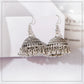 Zenat Silver Color Jhumka Earrings