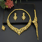 Zenat Dubai Gold Color 24k Luxury Necklace Set