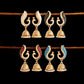 Zenat Ethnic Peacock Pearl Tassel Jhumka Earrings