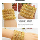 24K Gold Color Charm Bangles Adjustable