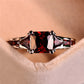 Zenat Princess Square Cut Red Stone