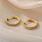Zenat Round Hoop Stainless Steel Earrings for Women
