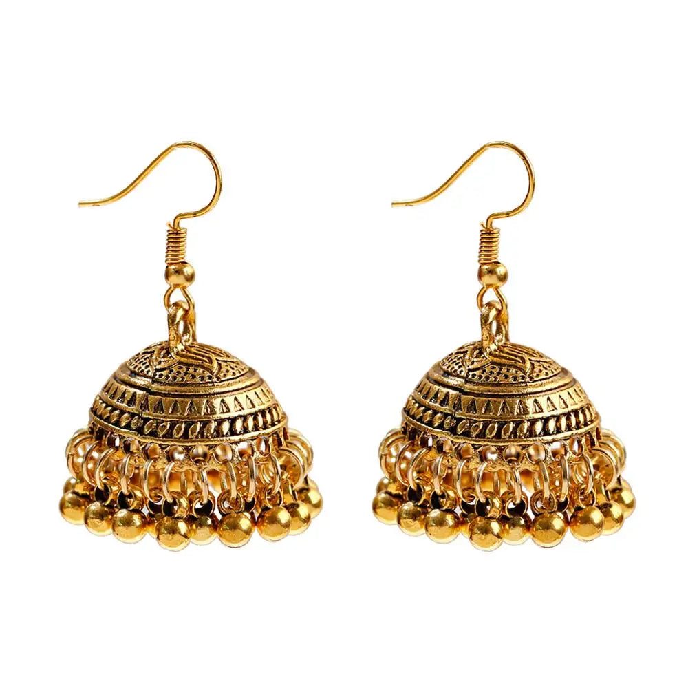 Zenat Trendy Indian Jhumka Charm Stud Earrings