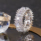 Fashion Luxury Cubic Zirconia Engagement Rings for Women Marquise Crystal Wedding Ring Party Jewelry Gift