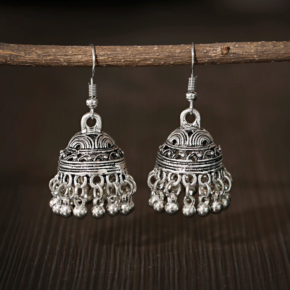 Zenat Trendy Indian Jhumka Charm Stud Earrings