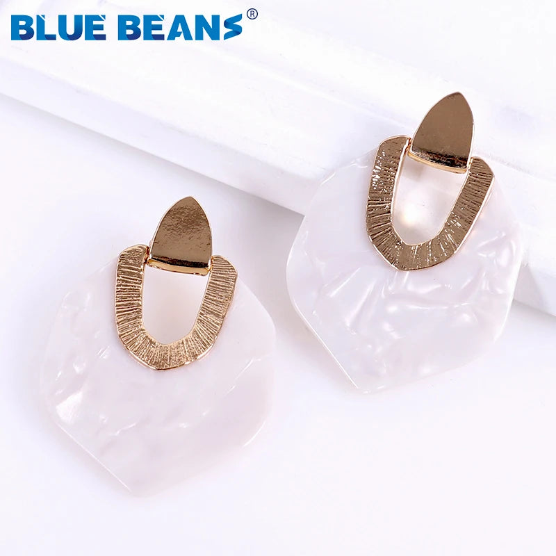 Zenat Bohemian Acrylic Earrings – Colorful Minimalist Statement