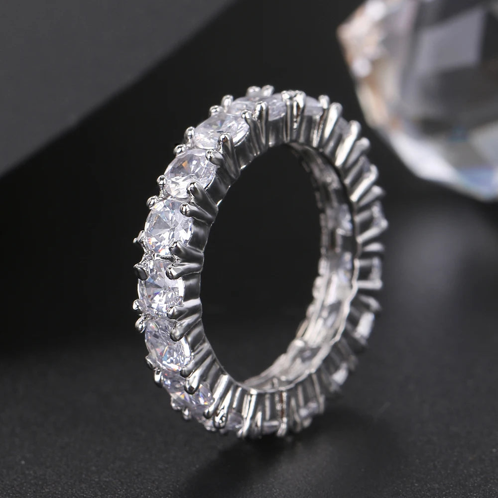 Fashion Luxury Cubic Zirconia Engagement Rings for Women Marquise Crystal Wedding Ring Party Jewelry Gift